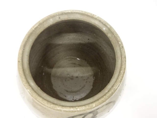  唐津焼　井上東也造　絵唐津　水指